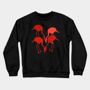 Red Flamingo Animal Camouflage Pattern Crewneck Sweatshirt